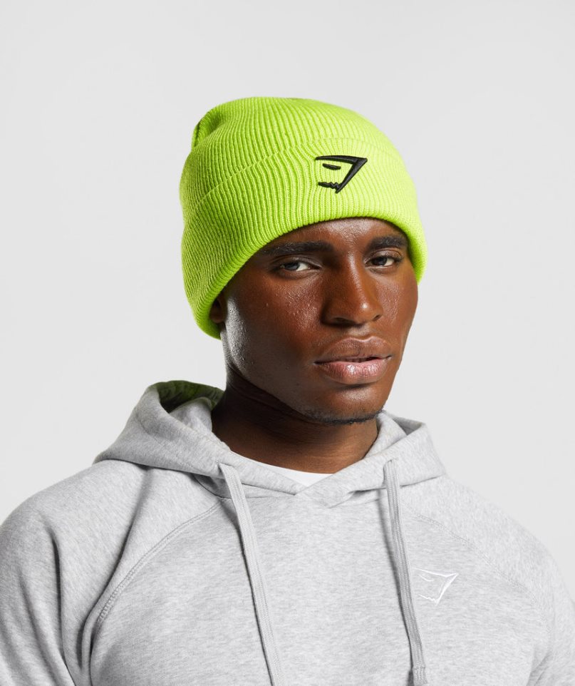 Gymshark Sharkhead Beanie Green | NZ 6OYGLR